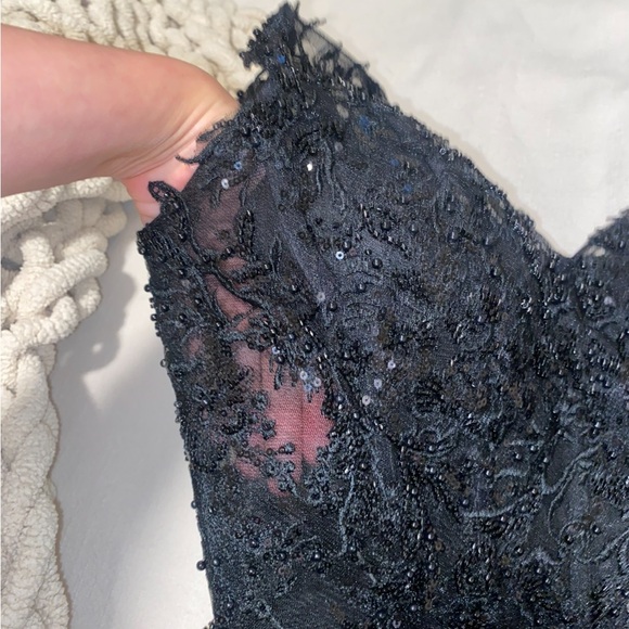 Black off shoulder prom dress - Picture 3 of 3